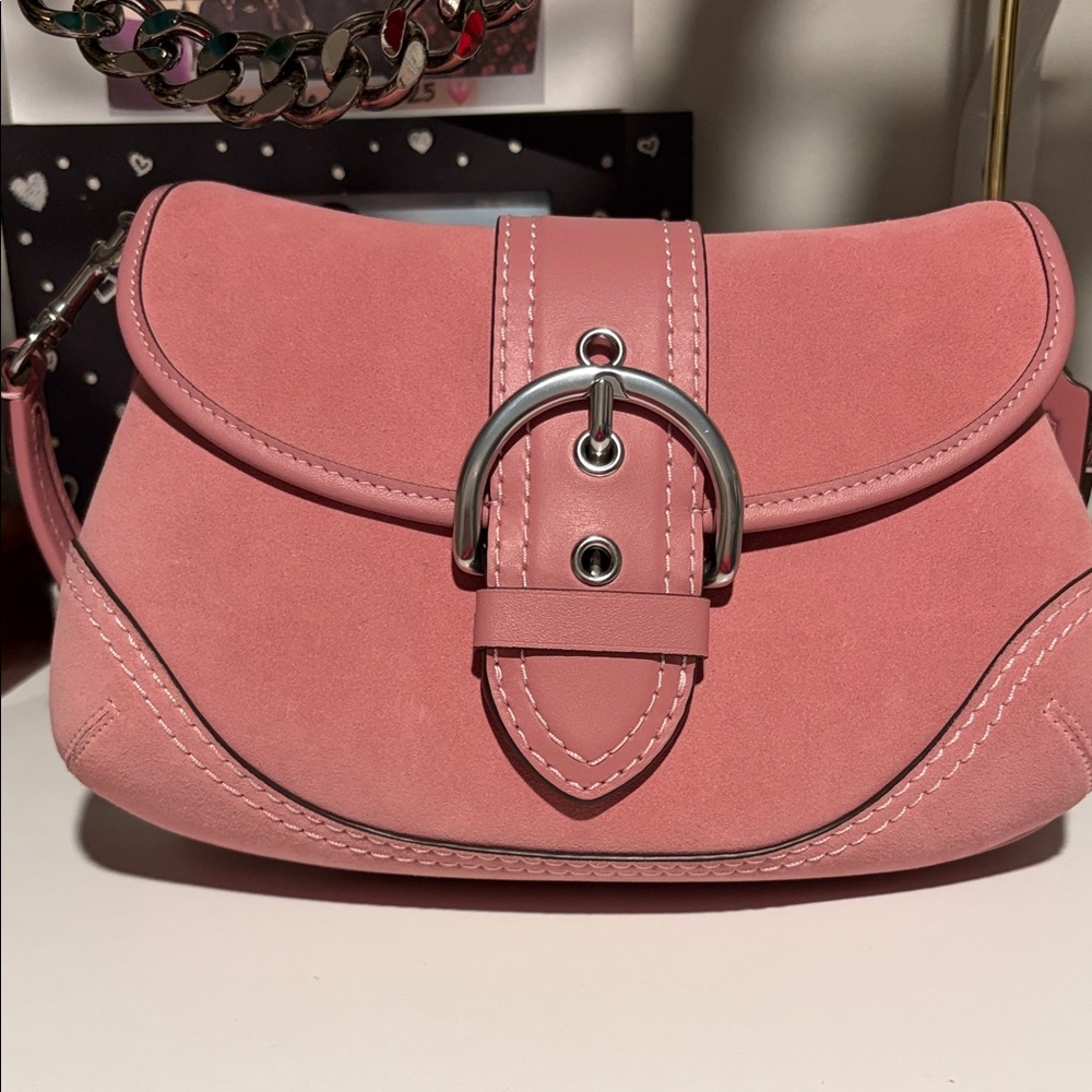 COACH Elegant Pink Suede soho Women's Bag